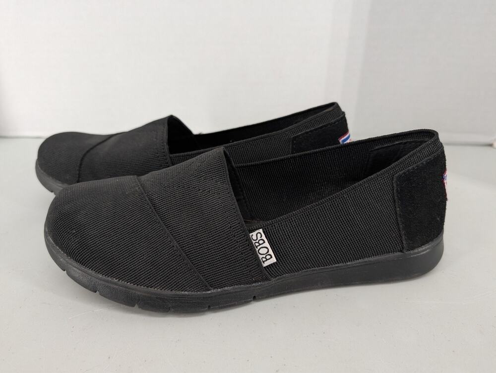Bobs Skechers Slip On Shoes Size 8 Memory Foam Black